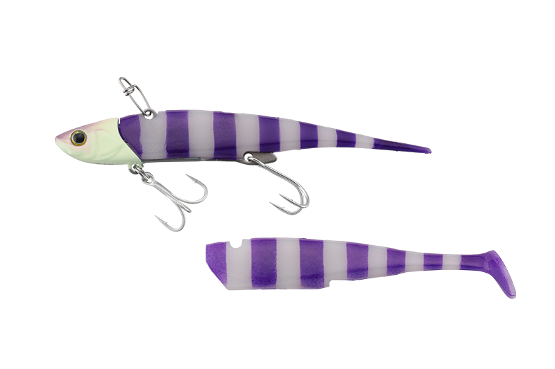 Jackall Big Backer Soft Vib 28g Tachıuo Purpple Glow Stripe