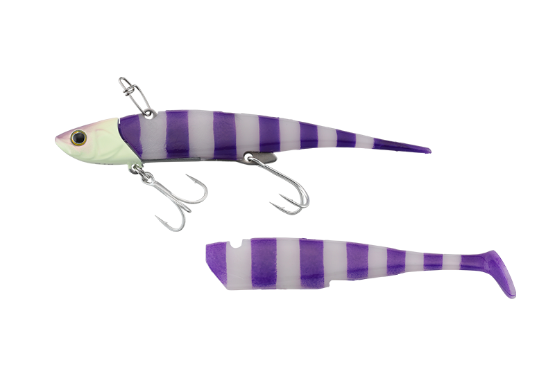 Jackall Big Backer Soft Vib 28g Tachıuo Purpple Glow Stripe