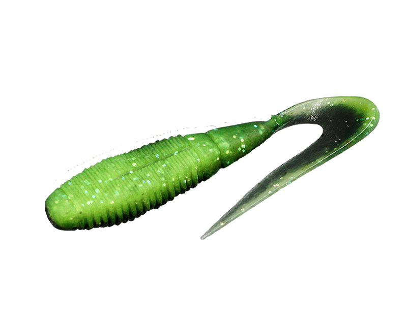 Jackall Rhythm Grub 3İnc Karides Kokulu Silikon Yem Chartreuse Back Black