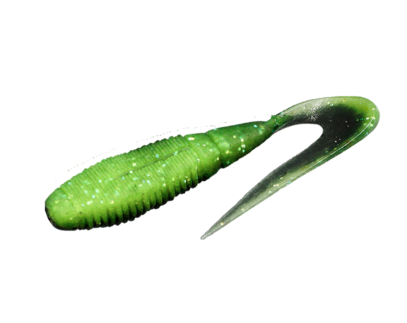 Jackall Rhythm Grub 3İnc Karides Kokulu Silikon Yem Chartreuse Back Black