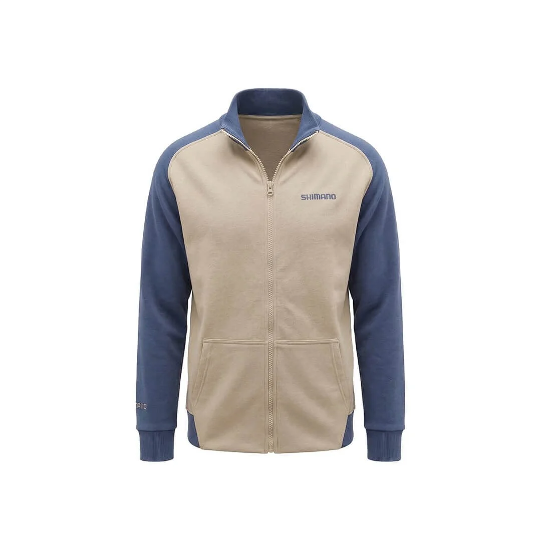 Shimano Zipped Sweatshirt Beige İndigo XL