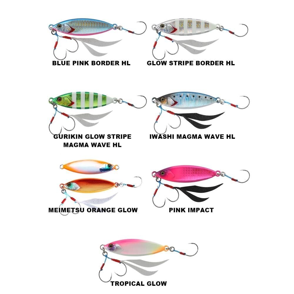 Jackall Flag Trap Leaf 40gr Jig Yemi GLOW STRIPE BORDER HL