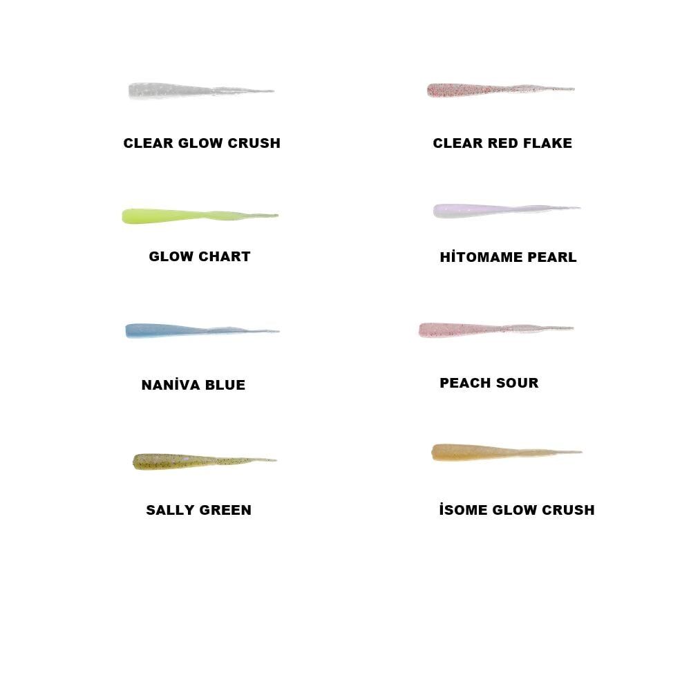 Jackall Peke Tail Tide Pepper 2'' 5cm Silikon Yem PEACH SOUR