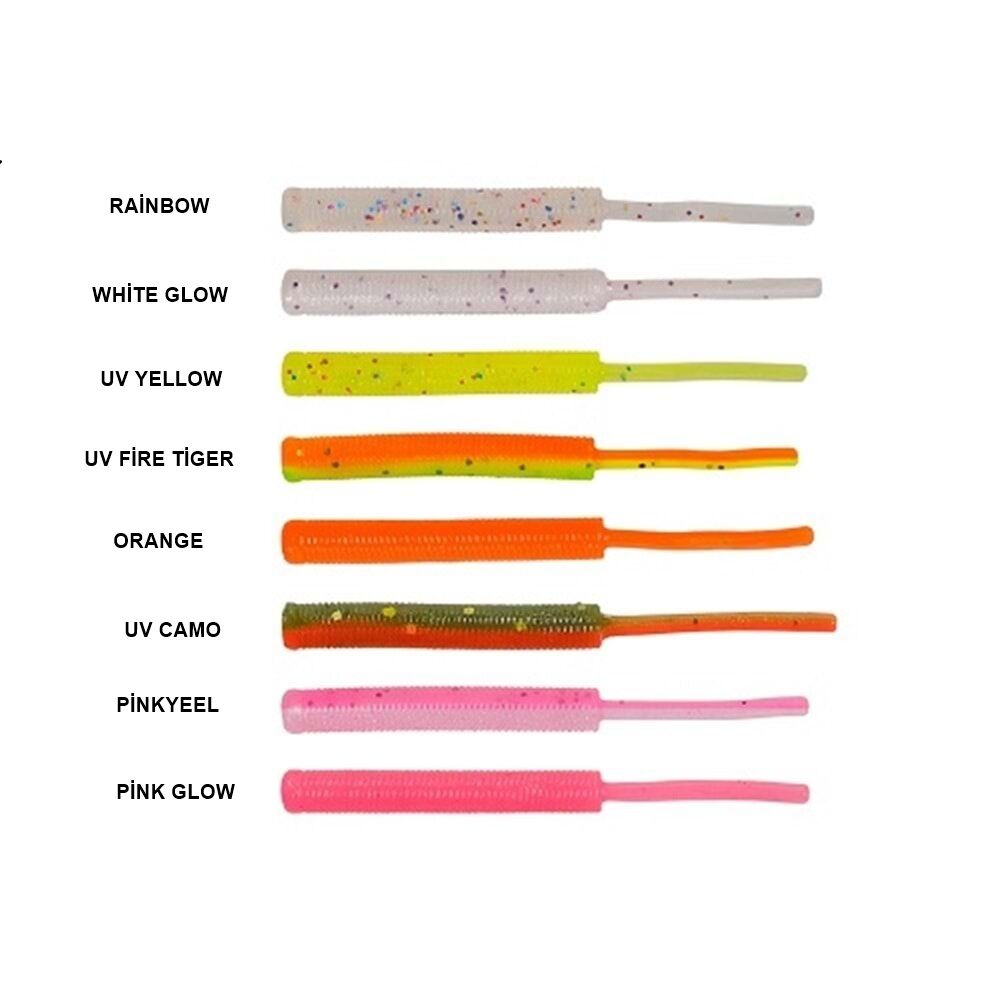 Effe Baby Worm 52mm 12pcs Kokulu Silikon Yem