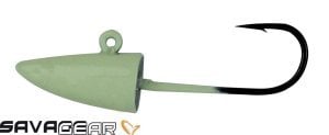 Savage gear LRF Micro sandeel jighead 2,5g #8 4pcs Glow Jighead