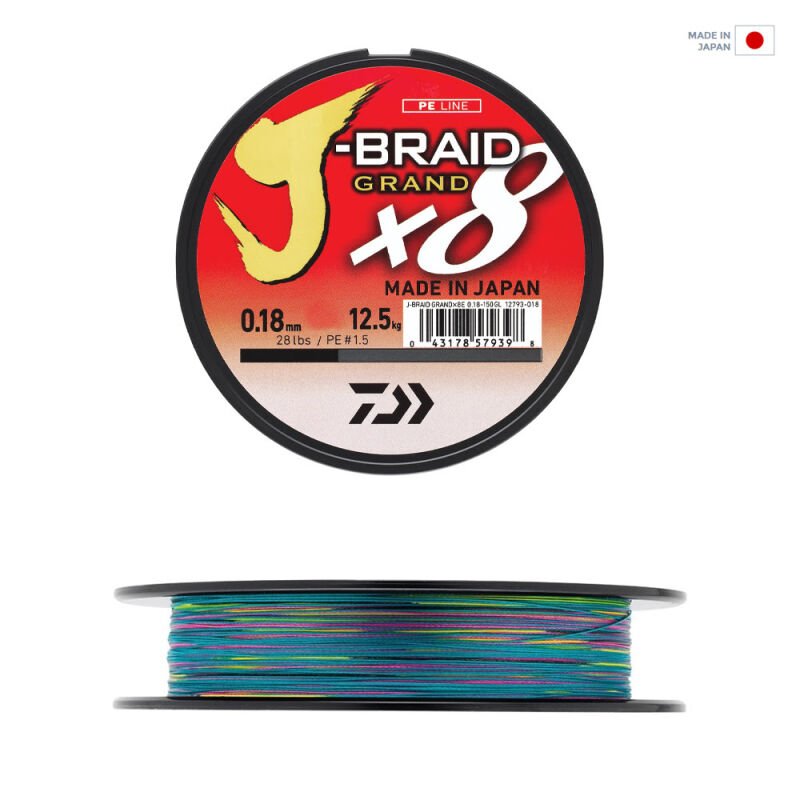 Daiwa Jbraid Grand Multicolor 8x 300M İp Misina