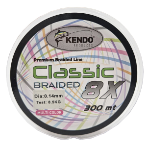 Kendo Classic 8X 300m Multicolor Örgü 0.14mm İp Misina