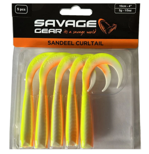 Savage Gear LB Sandeel Curltail Lemon Back 7cm Silikon Yem